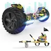 Image de Hoverboard RCB 8.5 Pouces Scooter électrique Tout Terrain Gyropode Hummer Bluetooth LED + Hoverkart Karting Réglable HIP-HOP
