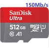 Image de Sandisk ultra Micro SD SDXC 512Go 512GB 512g TF carte 150MB/S Classe 10 U1 A1 Adaptateur SD inclus