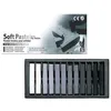 Image de Craies pastel sec - Mungyo - MP-12GP - Camaieu de gris - Boite de 12 - Section carrée 1 cm