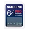 Image de Carte SDXC - Samsung - Pro Ultimate - 64 Go - Lecteur USB inclus - 200 Mo/s