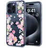 Image de Spigen Liquid Crystal Coque TPU Bumper pour iPhone 15 Pro - Motif Floraison Noir