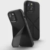 Image de UNIQ Transforma Coque iPhone 13 compatible MagSafe avec support pliable - Noir protection 2m