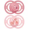 Image de Sucettes-MAM Sucette Perfect Animaux - 18+ Mois - Silicone - X2 (Modèle : Lapin et Fraises)