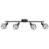 Image de Barre de spots - ZAPATA - 4 spots orientables - Métal filaire noir - 635 cm - LED 5W