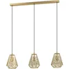 Image de Suspension luminaire Eglo Stype lustre 3 flammes en métal laiton brossé