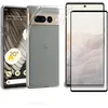 Image de Pack 360 degrés : coque transparente et protection écran full cover noir verre trempé Google Pixel 7 Pro 5G