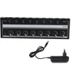 Image de Amplificateur de casque Amplificateur stéréo portable en métal à 8 canaux pour studio et scène 100 à 240 V Prise UE