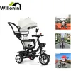 Image de Tricycle Évolutif Willonin® pour enfant - Gris - 3 modes - Ceintures de sécurité - 1-5 ans