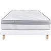 Image de LUXURY LITERIE - Ensemble matelas + sommier - RELAXATION - 140 x 190 cm - Tapissier - Ferme - Face été/hiver