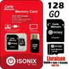 Image de Carte Mémoire - ISONIX - Micro SDHC/SDXC 128 Go - Classe 10 - Adaptateur Inclus - Compatible Smartphones