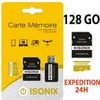 Image de Carte Mémoire - ISONIX - Micro SDHC/SDXC 128 Go - Class 10 - Jaune - Adaptateur Inclus