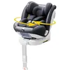 Image de FOURWARD Siège Auto 360° Pivotant ISOFIX 40-105cm 100-150cm 0-36kg i-Size R129 Groupe 0+1/2/3 - GRIS - Pieds de soutien renforcés