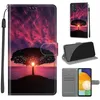 Image de Étui pour Samsung Galaxy A53 5G 6.5 Housse en Cuir avec Fentes pour CartesMagnétique-Coucher de soleil et arbres DKSUU