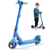 Image de Trottinette Electrique Bleu Enfant 6 a 16 Ans Portée de 7 Km Écran LED Pliable Trottinettes électriques 130W à Freins Doubles