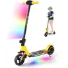 Image de Trottinette électrique Enfants Avec Absorption Des Chocs - 130W - 14 Km/h - 8Km - Pliable - écran LCD - Lumière de pédale - Jaune