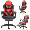 Image de Sleivant Chaise Gaming - Siège Gaming avec Repose-Pied - Fauteuil Gaming avec Soutien Lombaire et Appui-tête(Noir et Rouge)