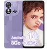 Image de Smartphone 4G OUKITEL C57S Android 14 - 8Go (2+6) RAM /64Go ROM - 6.52 - 13MP - 4300mAh - Téléphone Pas Cher - Dual SIM - Violet