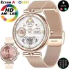 Image de Montre Connectée Femme XTRADITECH Sport Alliage Diamanté Strass Multicolore Doré Rose Bleu Ronde 127 Dos Effet Céramique 3Bracelets
