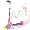 Image de MEGA MOTION Trottinette électrique Pliable Rose avec poignée et Vitesse réglable Moteur 150W adaptée aux Enfants de 6 à 12 Ans