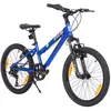 Image de VANKEL Vélo Enfant 20 Pouces   Vélo de Montagne Garçon/Fille 6 à 10 Ans   Frein V-Brake Monovitesse   Bleu Sport