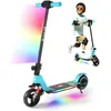 Image de Trottinette électrique pour Enfants Et Adolescents 6-14 Ans - EROLLERRUN - Néons colorés - 130W - Pliable - écran LCD - Bleu Ciel