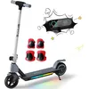Image de Trottinette électrique Enfants 6-12 Ans - Pliable - Écran LED Lumières colorés - 3 Vitesse Hauteur Réglables - Gris