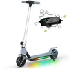 Image de Trottinette électrique E-RIDES - Pour Enfants 6-12 Ans - Pliable -Roues 65 - 130W - Lumières Colorées- Écran LED- Cadeau- Gris