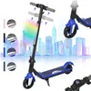 Image de 21.6V Trottinette Électrique pour Enfants 2 Vitesses Pliable Frein Électronique Moteur Sans Balais F602 (Bleu)