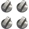 Image de Lot de 4 boutons de cuisinière à gaz universels en métal pour cuisinière à gaz - 6 mm