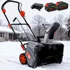 Image de VRIETINA Neige Deneigeuse Électrique Fraise à Neige sans Fil 6000mah Poignée à L'angle Réglable Largeur 46cm 2 Batteries 4.0Ah