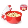 Image de Récipient rond micro-ondes à clips - SISTEMA - 915 ml - Rouge - Sans BPA - Compatible micro-ondes