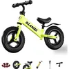 Image de Trotteur Vélo déquilibre 12 pour enfants de 2 à 5 ans avec casque de protection genouillères et support latéral.