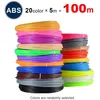 Image de Filament imprimante 3DStylo 3D parfait Filament spécial ABS PLA 1.75mm imprimante 3D plastique 20 couleurs ABS 1.75 sans