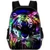 Image de 16 Pouces Cartable à Bretelles Sac À Dos Garçon Animal Tigre Cartoon Sac École Collège Lycée ( Hauteur: 125cm - 150cm )