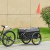 Image de Plaque épaissie2 en 1 remorque de vélo remorque cargo 20 pouces pneu pneumatique remorque de transport de vélo 40 kg poids de char
