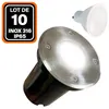 Image de Spot Encastrable - EUROPALAMP - Inox 316 - 10 pièces - IP65 - Ampoule GU10 5W Blanc Chaud 2700K