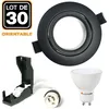 Image de Spot encastrable - EUROPALAMP - Noir Matt - 30 pièces - GU10 LED 7W - 560 Lm - 3000K