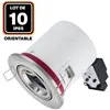 Image de Support de Spot - EUROPALAMP - Orientable - Inox - Douille GU10 - Lot de 10