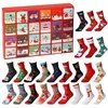 Image de Calendrier de lAvent Chaussettes 2024 Chaussettes de Noël chaudes et douces en coton pour hommes et femmes Cadeaux de Noël