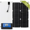 Image de 18W 12V Kit de panneau solaire hors réseau Module monocristallin avec contrôleur de charge solaire Kits de câbles de connexion
