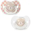 Image de Suavinex Sucettes Symétriques SXPRO 0 à 6 mois Wild&Free Night and Day Rose x2