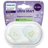 Image de Avent Sucette Ultra Start Nuit 0-2M Polaire silicone, sans BPA
