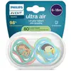 Image de Avent Sucette Ultra Air jour 6-18M Mix Imprimé Fun x2, sans BPA