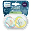 Image de Avent Sucettes Ultra Air nuit 18+ M Polaire x2, sans BPA