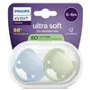 Image de Avent Sucette Ultra douce jour 0-6M Motifs Aléatoires sans BPA x2
