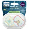 Image de Avent Sucette Ultra Air Nuit 0-6M Polaire x2, sans BPA