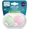 Image de Avent Sucette Ultra Air jour 6-18M Mix Uni Fun sans BPA x2