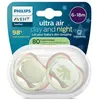 Image de Avent Sucette Ultra Air Jour&Nuit 6-18M Nature x2, sans BPA