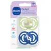 Image de MAM Sucette Perfect Animaux 18+ mois Silicone Motif Moutons Oiseaux X2