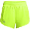 Image de Short femme Under Armour Fly By 3" Jaune L
